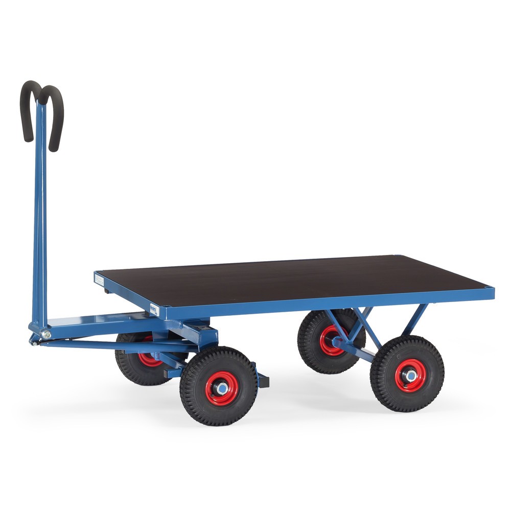 fetra® Handpritschenwagen ohne Wände, Ladefläche BxT 800 x 1.200 mm, TK 700 kg, Luft-Bereifung