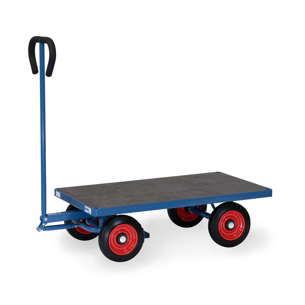 fetra® Handwagen mit Vollgummirädern, HxBxL 1.192 mm x 609 mm x 1.272 mm, Tragkraft 500 kg