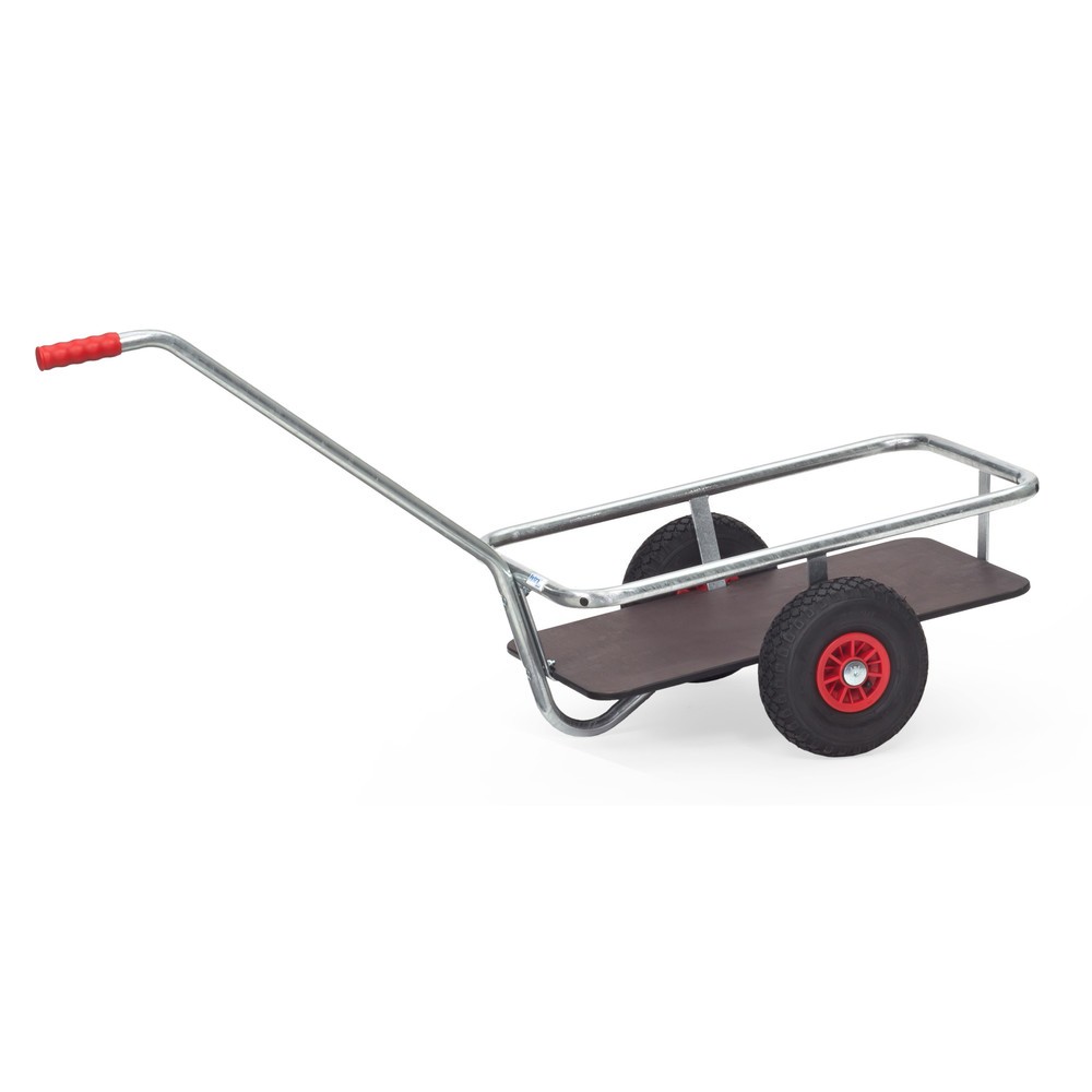 fetra® Leicht-Handwagen mit Luftbereifung, HxBxL 777 mm x 596 mm x 1.381 mm, Tragkraft 200 kg, feuerverzinkt