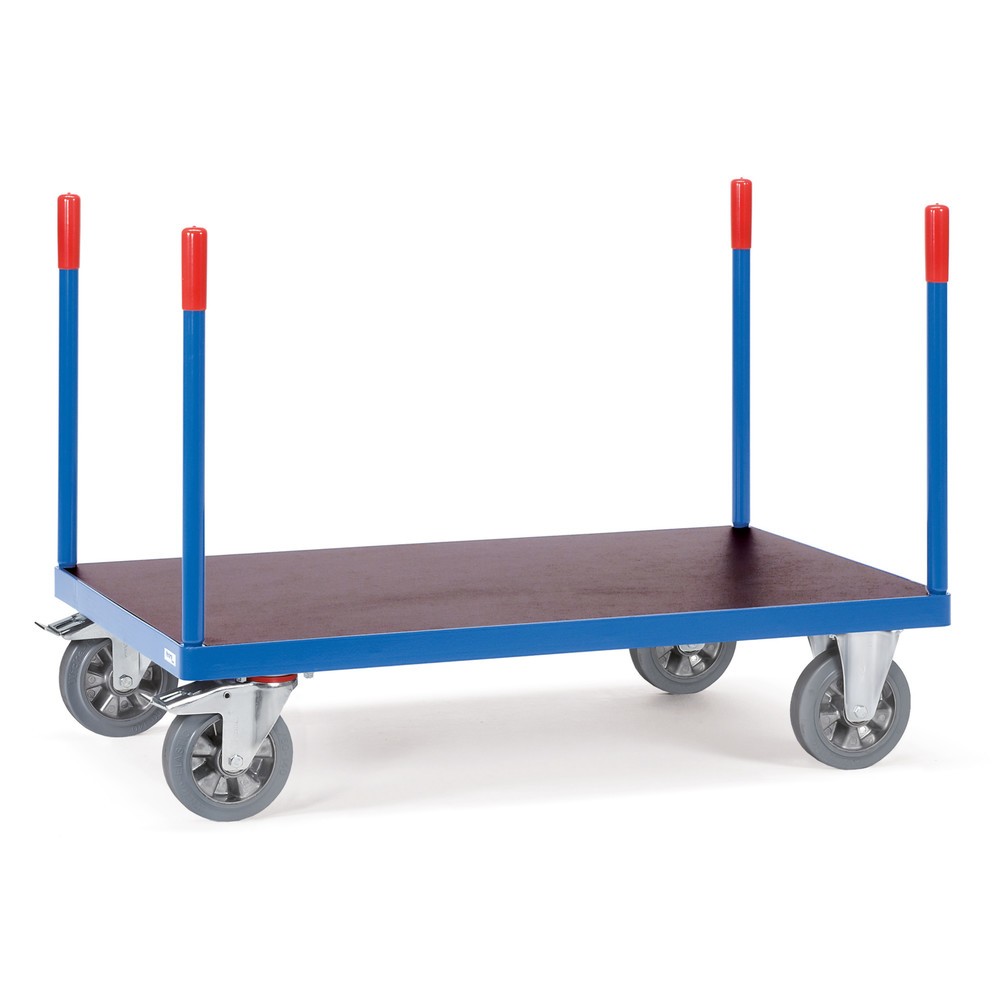 fetra® Schwerlast-Plattformwagen, mit Rungen, Ladefläche 700 x 1.000 mm