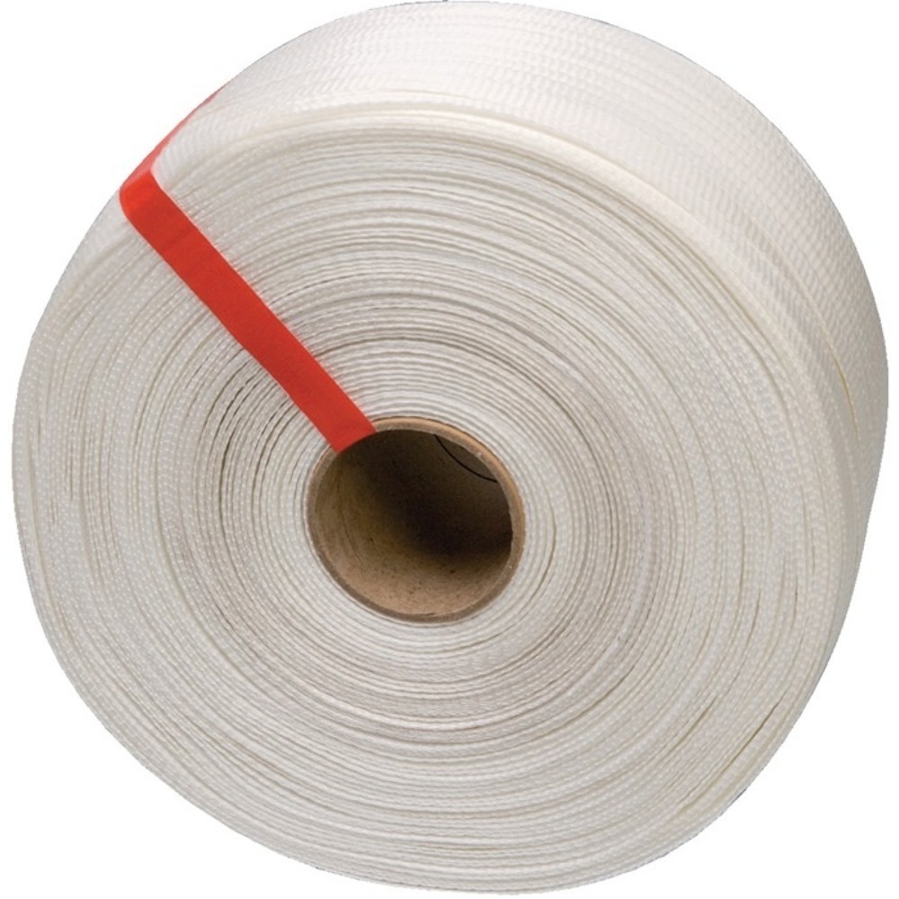 Feuillard de cerclage, longueur 500 m, l 25 mm x E 0,9 mm, polyester