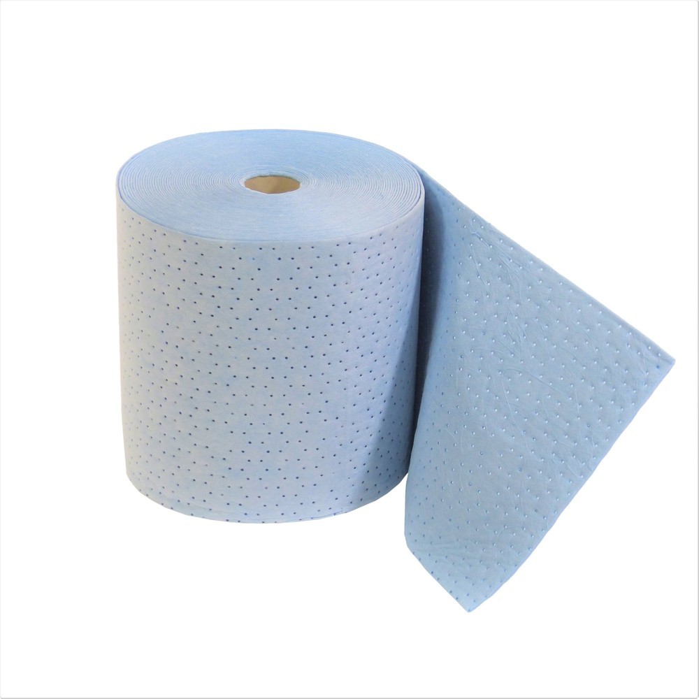 Absorbant SM Lightweight, 2 rouleaux, perforation transversale, 2 épaisseurs, longueur 60 m, huile, bleu