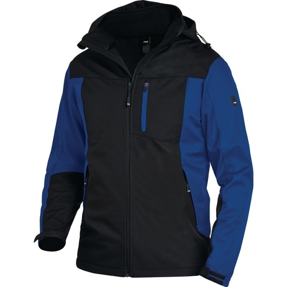 FHB Softshelljacke JANNIK, royal/schwarz, Größe L