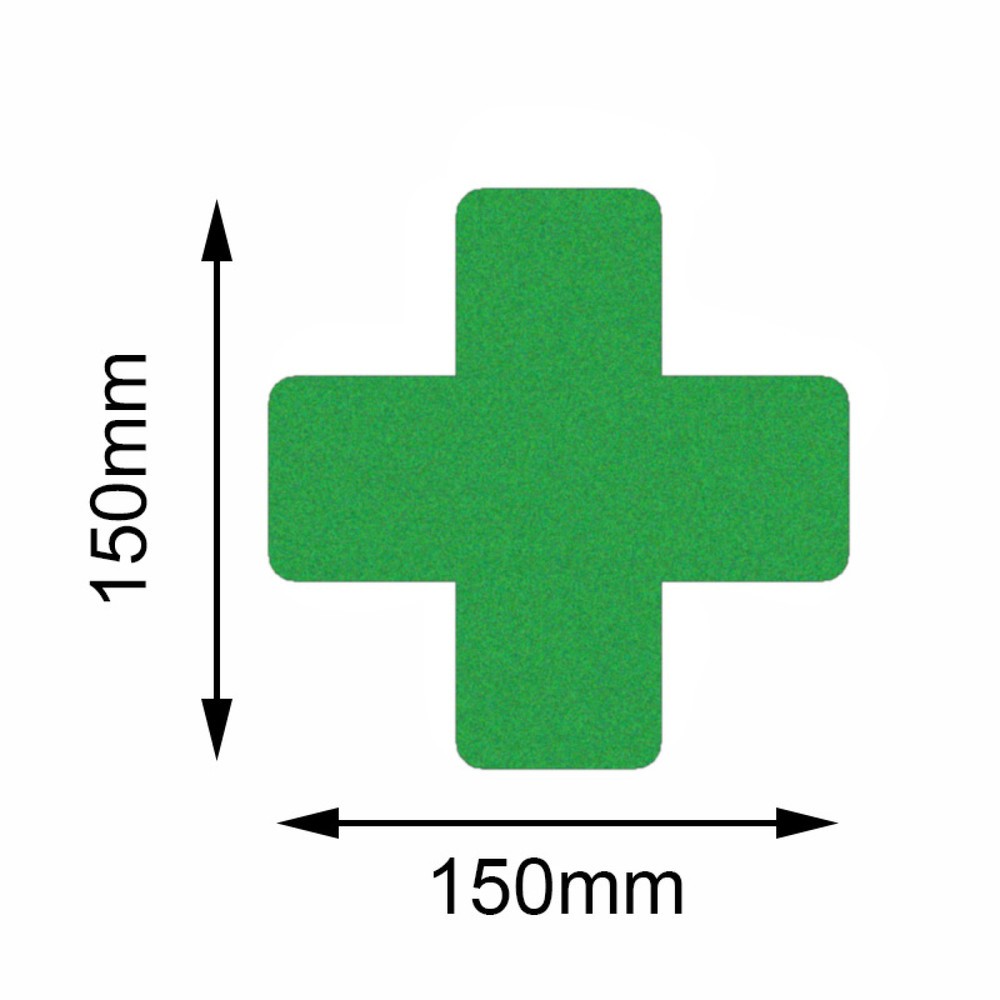 Film de marquage au sol Safety Croix, vert 50 x 150 mm, 10 pcs/UV