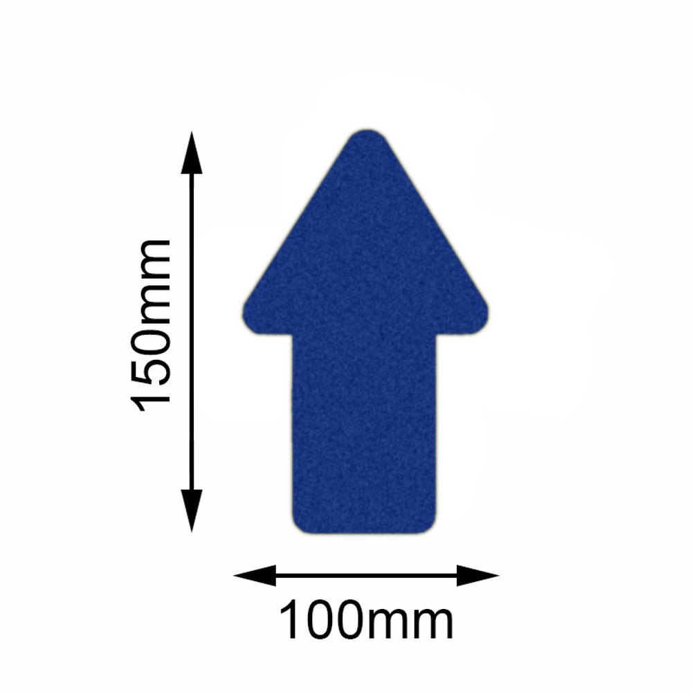 Film de marquage au sol Safety Flèche, bleu, 100 x 150 mm, 10 pcs/UV