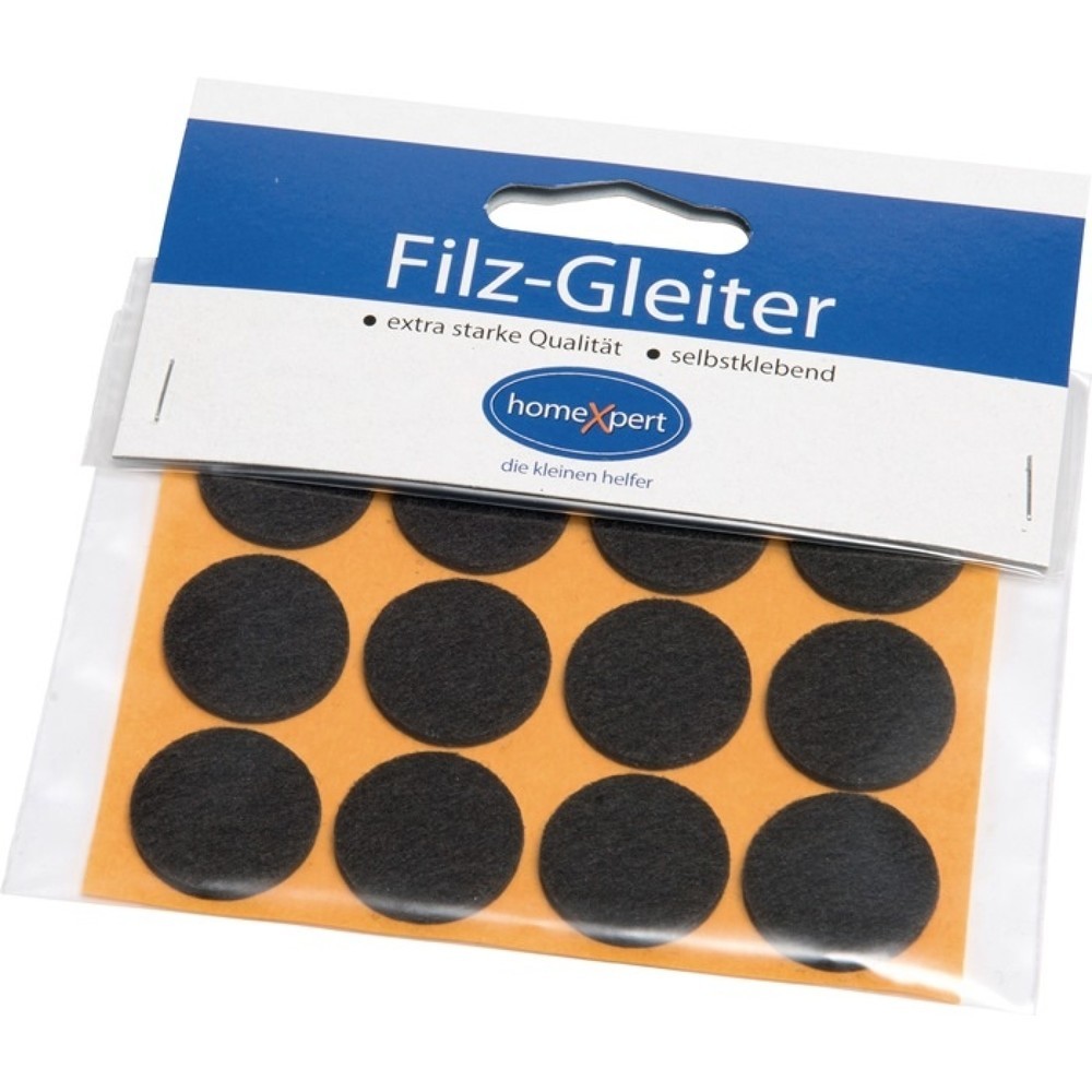 Filzgleiter, Filz braun, 22 mm, selbstklebend