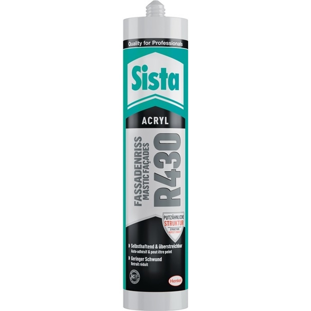 Acrylique R430 fente de façade 300 ml blanc cassé cartouche SISTA