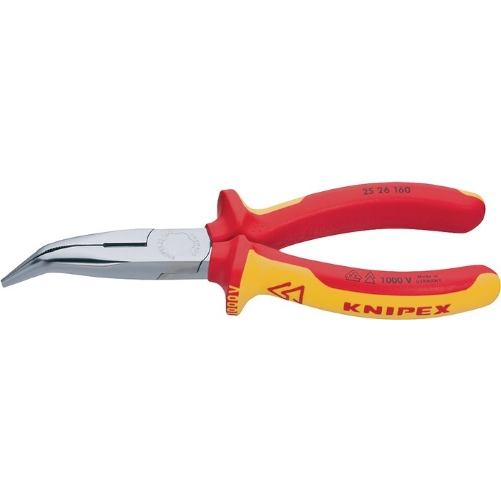 KNIPEX Flachrundzange L.200mm Form 2 40Grad gew.VDE tauchisol