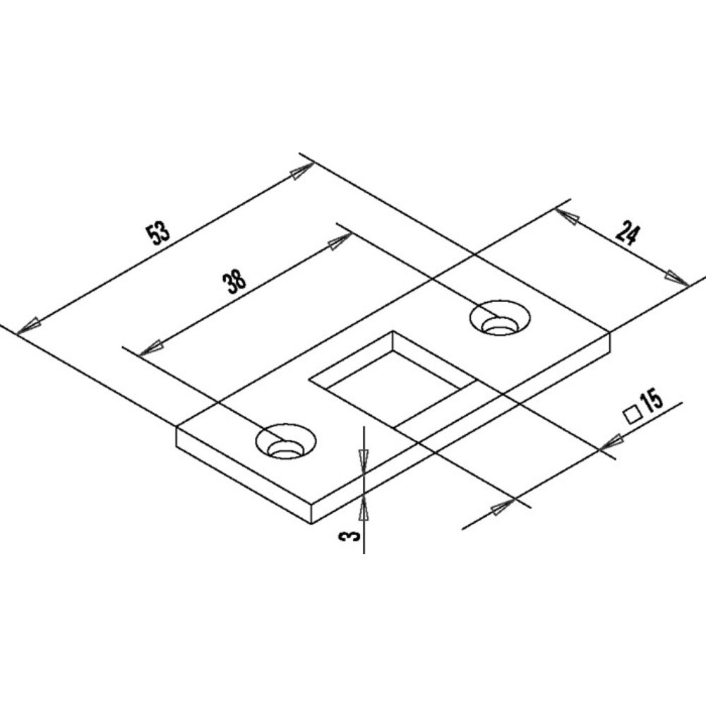 FUHR Stangenschließteil 261, passend für Stange 13 mm, zu Tor- und Türtreibriegel, Stahl