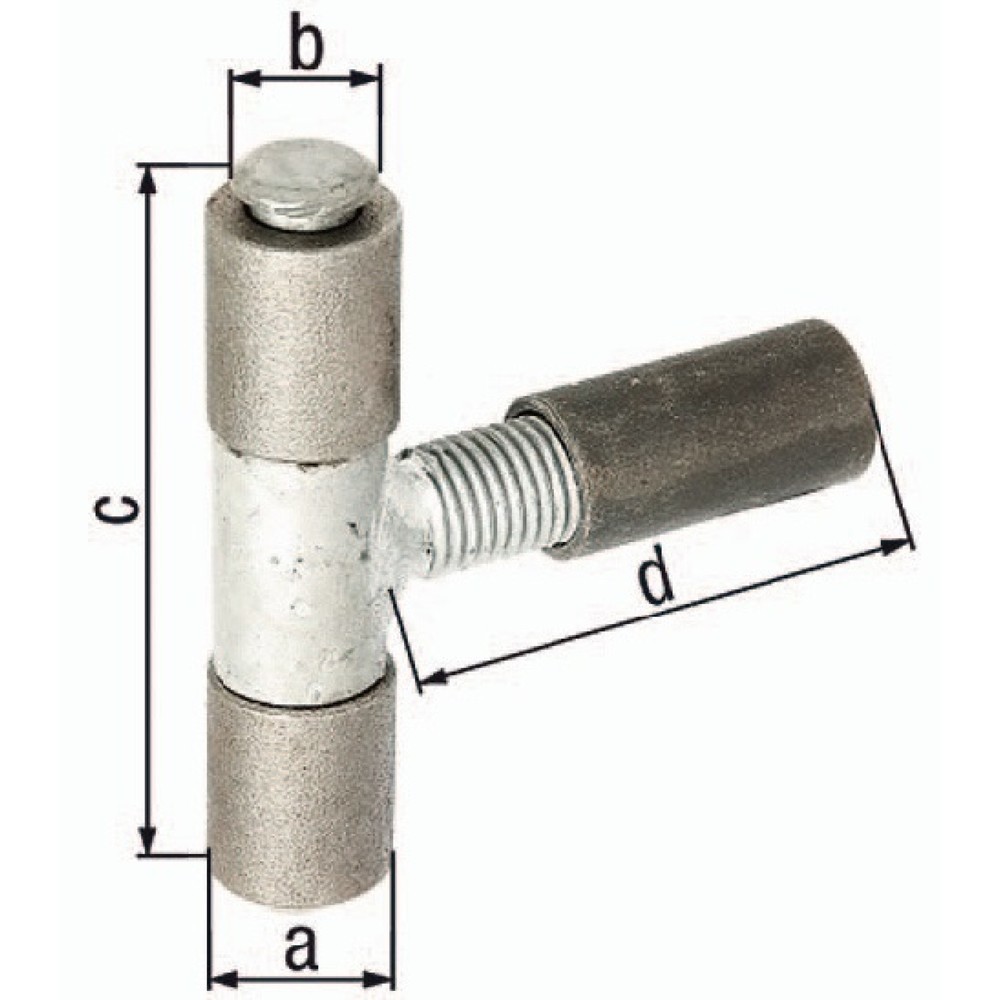 Produktabbildung: GAH Anschweißband, Stahl roh, 22x12x87x90mm