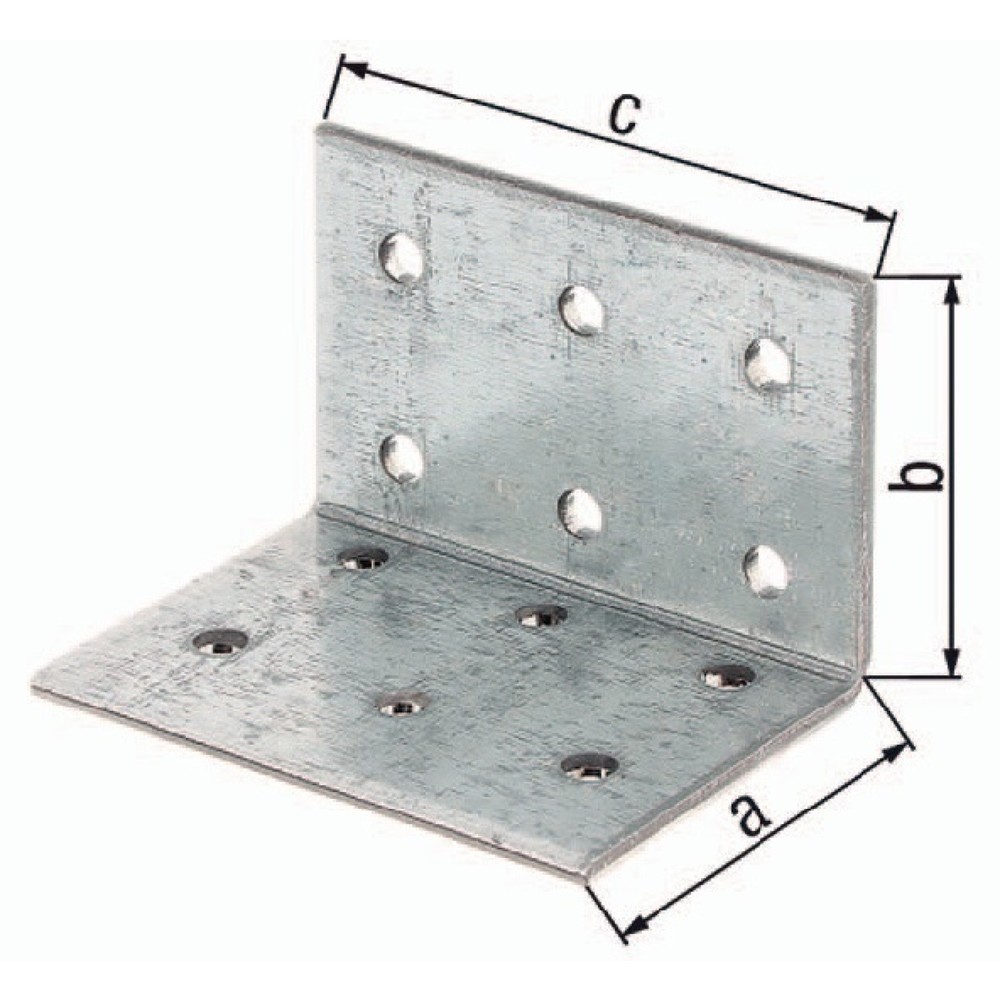 GAH Lochplattenwinkel ETA-8/165, Anzahl Löcher12 S.2,5 mm, 60 x 60x40mm, ETA-8/165