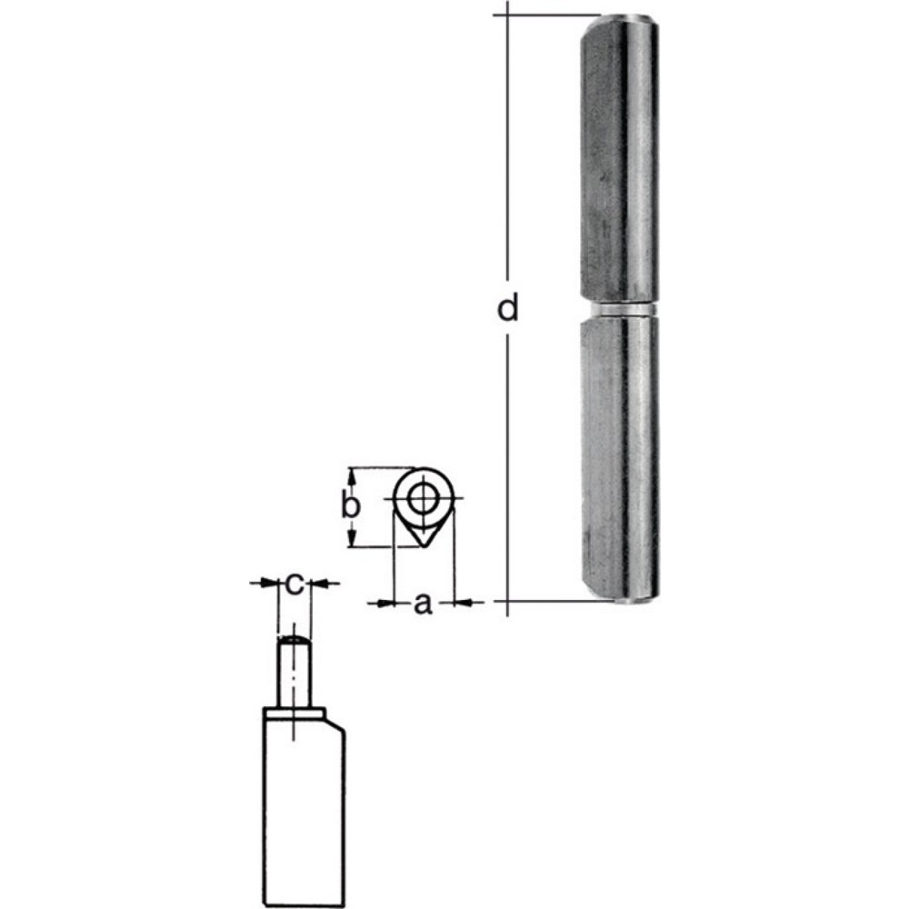 Illustration du produit: GAH Profilrolle, Stahl blank, Bandlänge 140 mm, Stift-Ø 9 mm