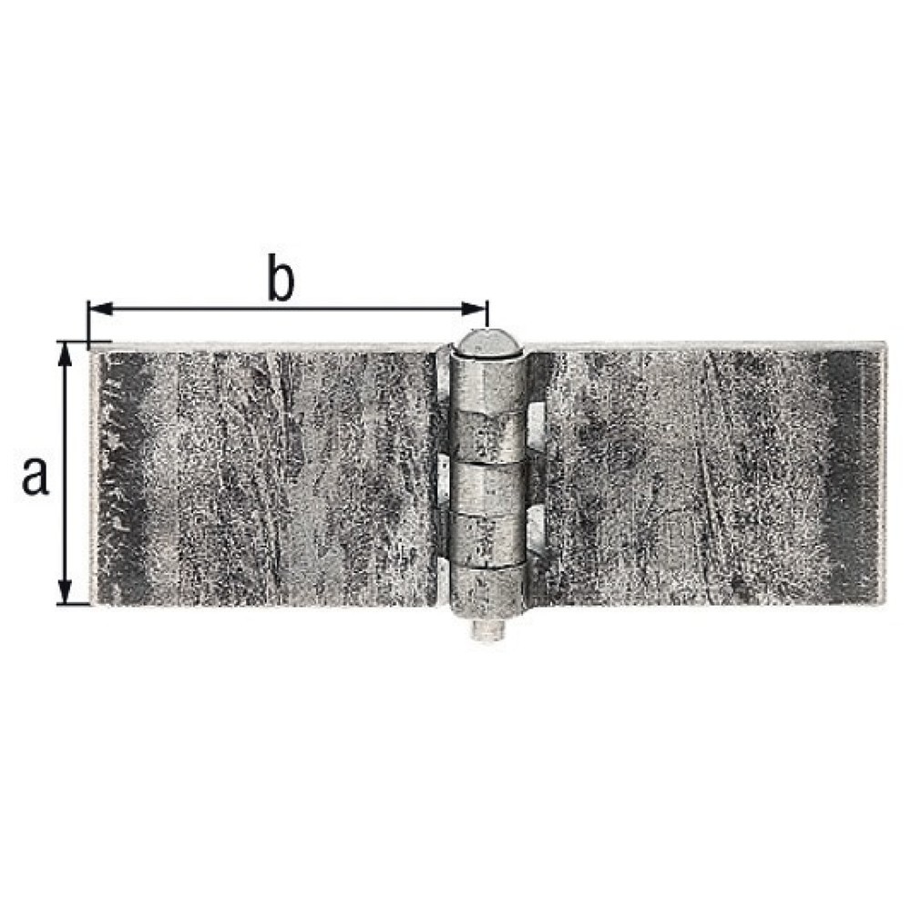 GAH Scharnier, Stahl roh, 40x60mm, 5 mm