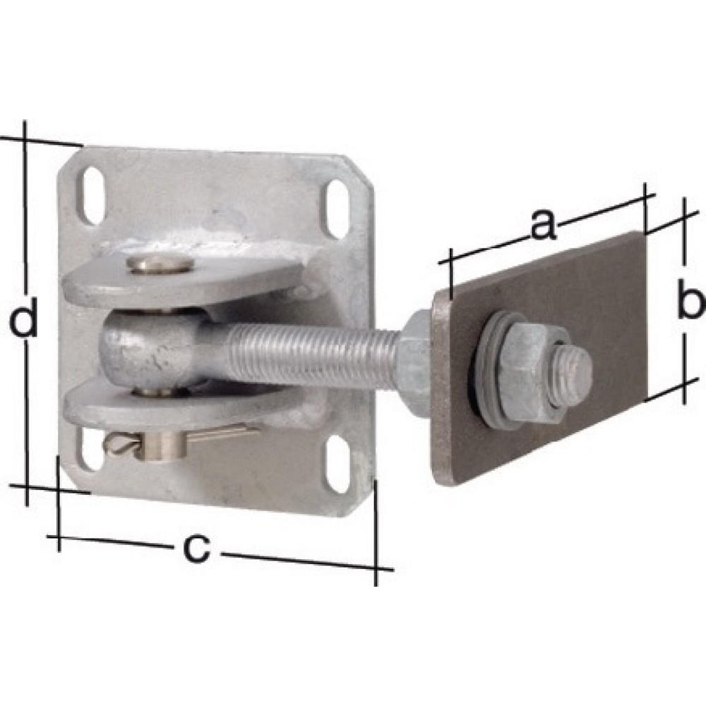 Illustration du produit: GAH Torband, Stahl roh, 146x60x100x100mm