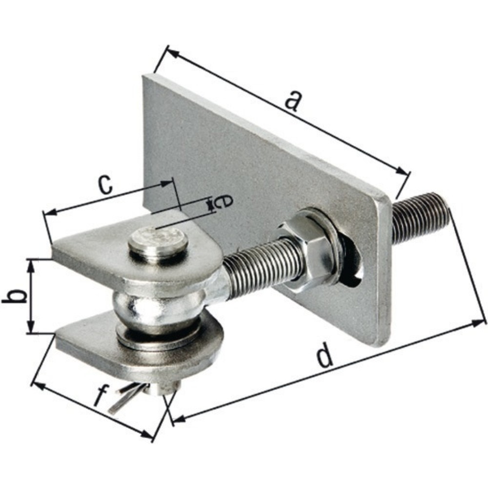 GAH Torband, Stahl roh, 86x23x55x130x28x50mm, Beutel