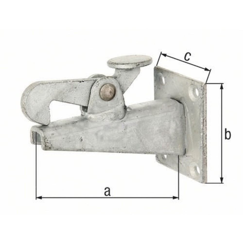 GAH Torfeststeller, mit Gegenplatte, Stahl feuerverzinkt, 100 mm