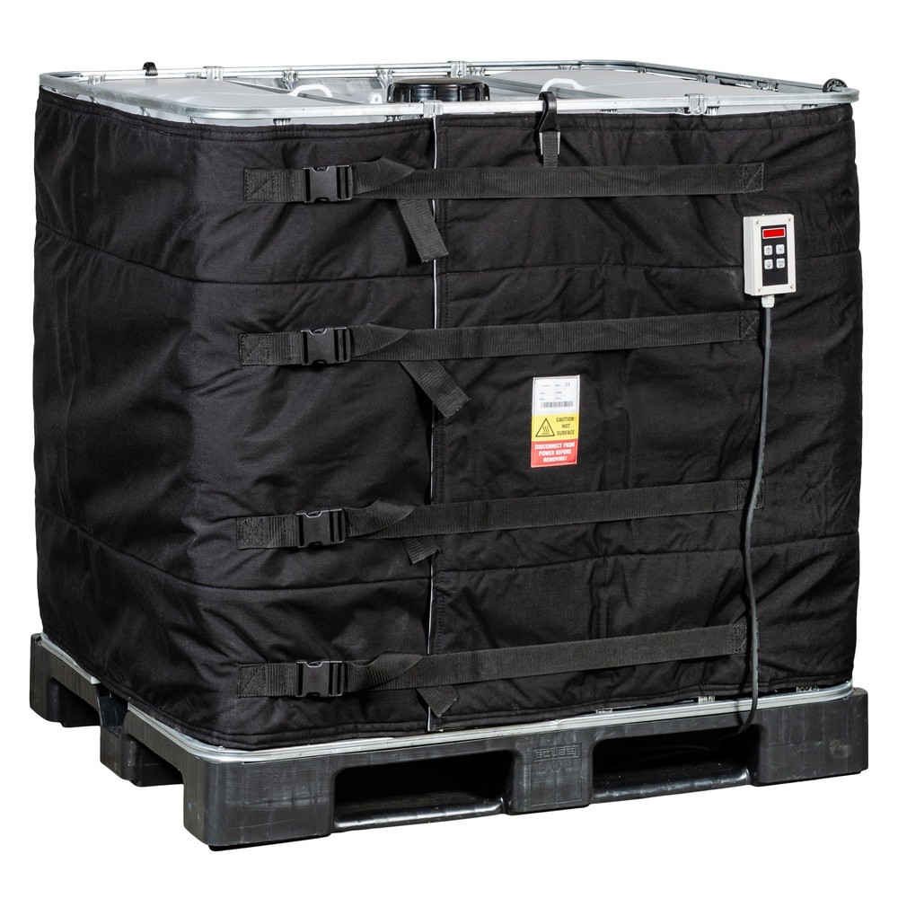 Gaine chauffante pour conteneurs IBC Kuhlmann avec régulateur numérique, 1 000 l, 0-40 ºC, 230 V, 1 300 W, L x H 4 400 x 1 000 mm