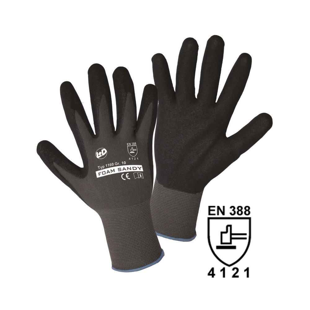 Gants de protection spécial mécanique Foam Sandy, taille 8