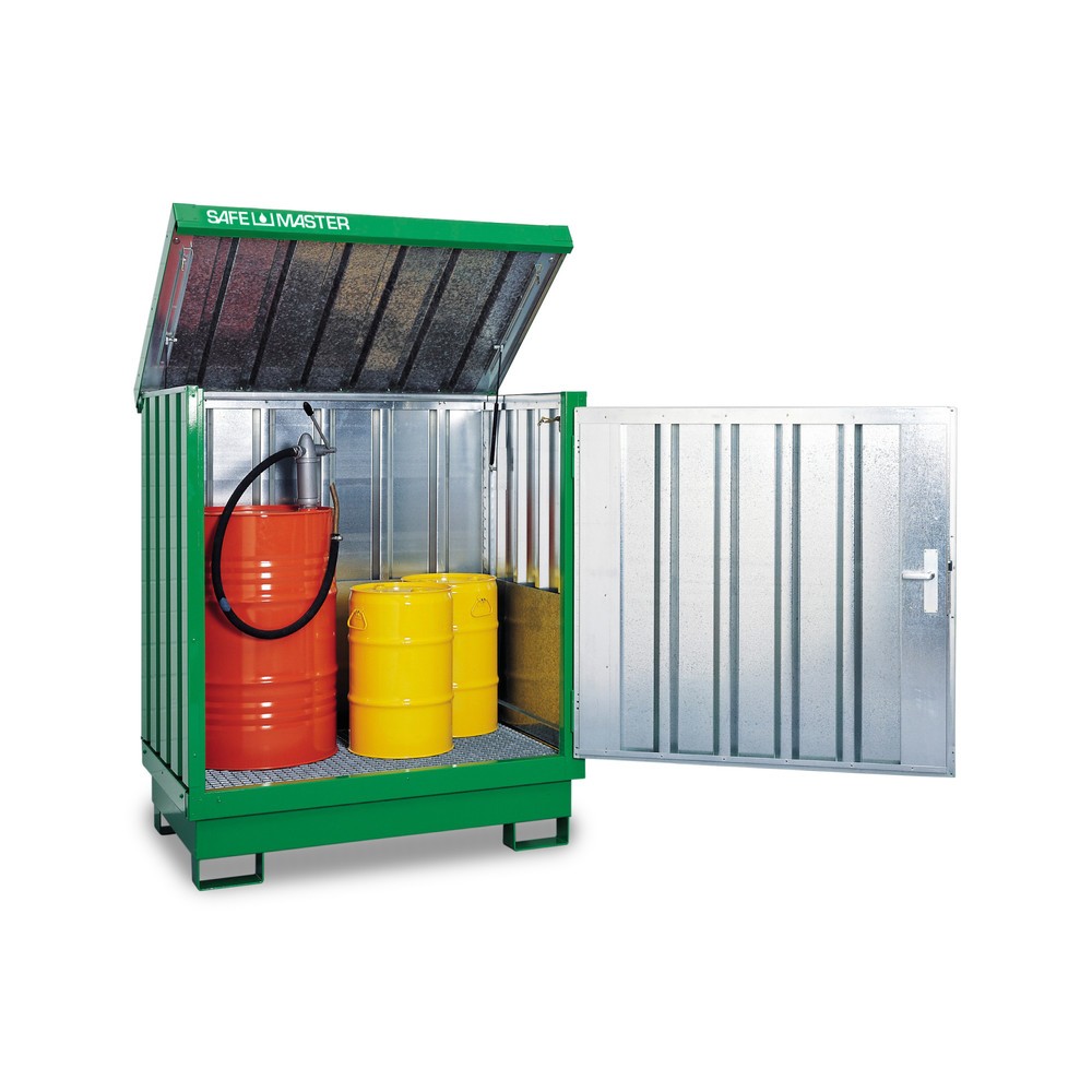 Produktabbildung Nr. 1: SAFE Master® Gefahrstoff-Depot, verzinkt und lackiert, 2x 200 l, HxBxT 1.685 x 1.420 x 1.080 mm, grasgrün