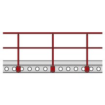 Geländer für Lagerbühnen-Modulsystem