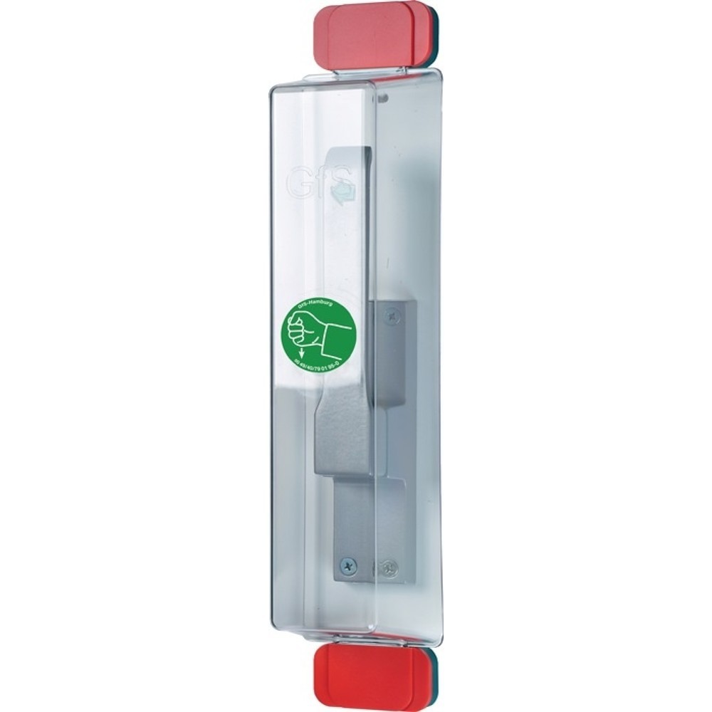 GFS Capot de porte de secours type E, plastique Macrolon transparent, protection des verrous flottants