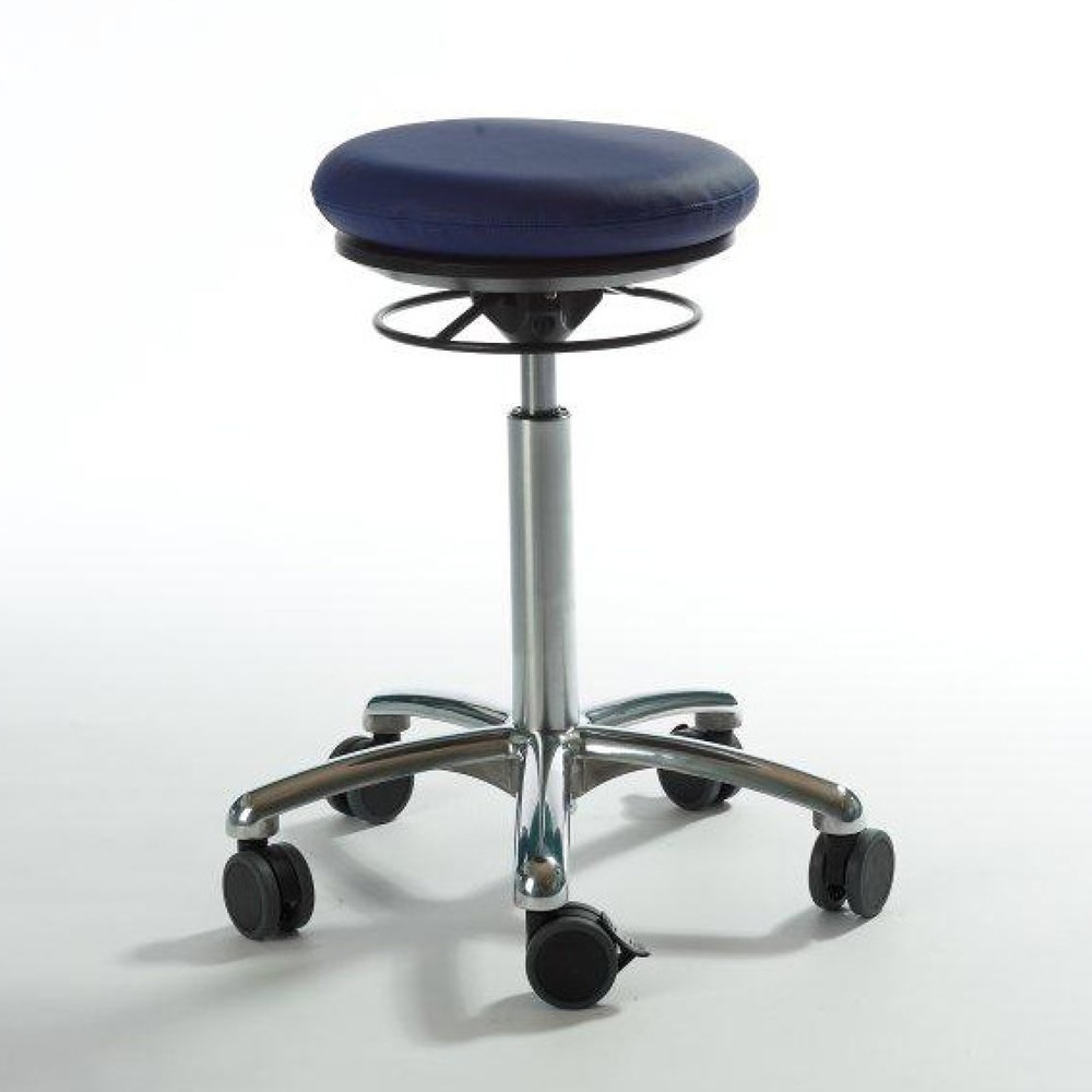 Global Stole A/S Tabouret Pilates, assise en similicuir, hauteur d’assise comprise entre 540 et 730 mm, bleu