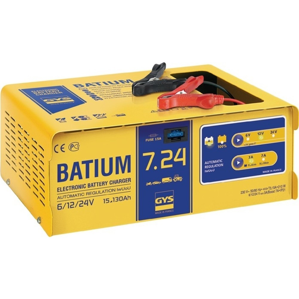 GYS Batterieladegerät BATIUM 7-24, effektiv: 11 / arithmetisch: 3-7 A, 6 / 12 / 24 V