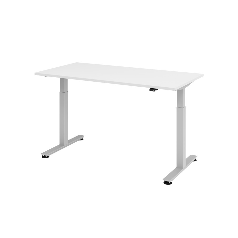 Hammerbacher bureau, réglable en hauteur, l x P 1 600 x 800 mm, blanc