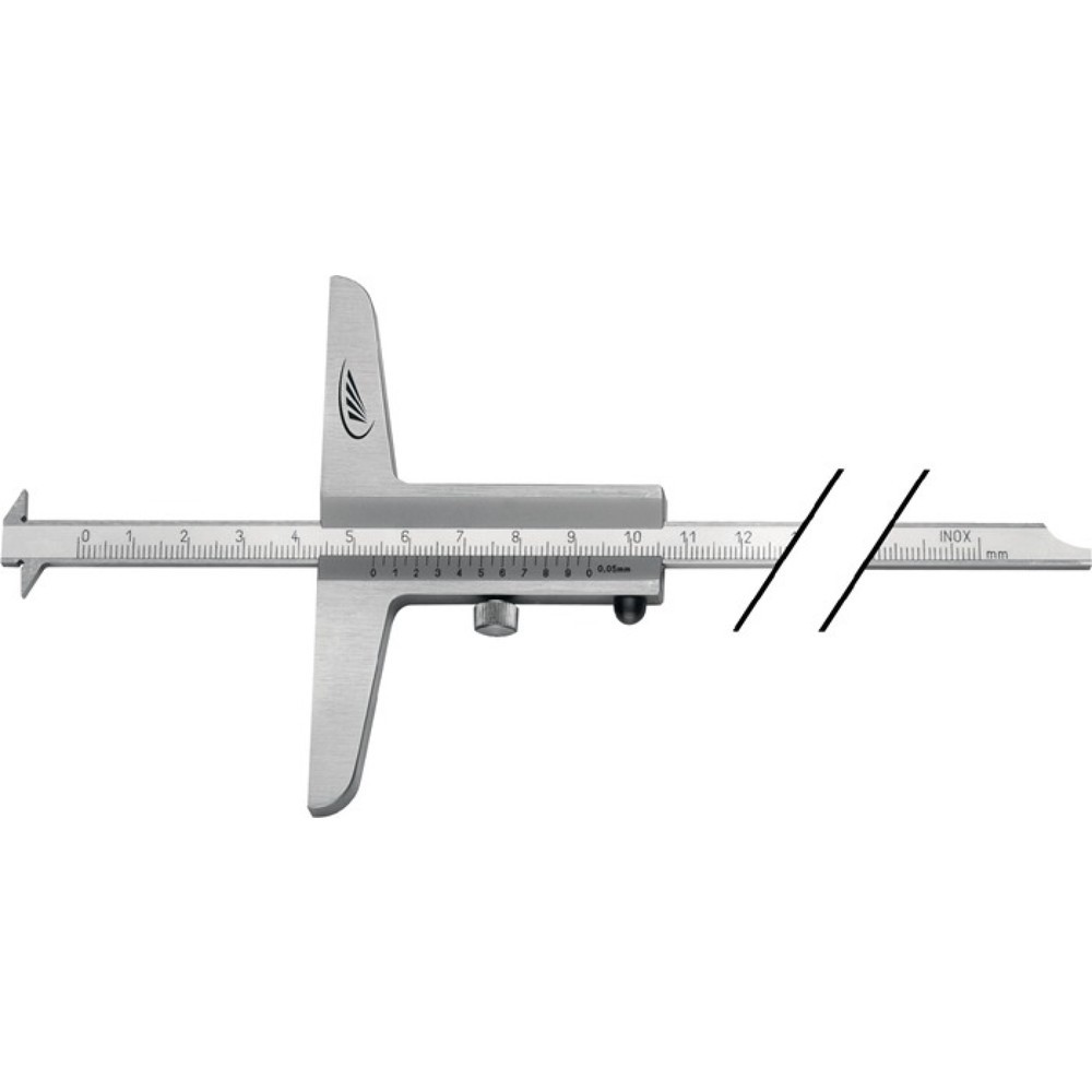 HELIOS PREISSER Tiefenmessschieber, abgesetzte Messschiene 8 x 3 mm, 200 mm