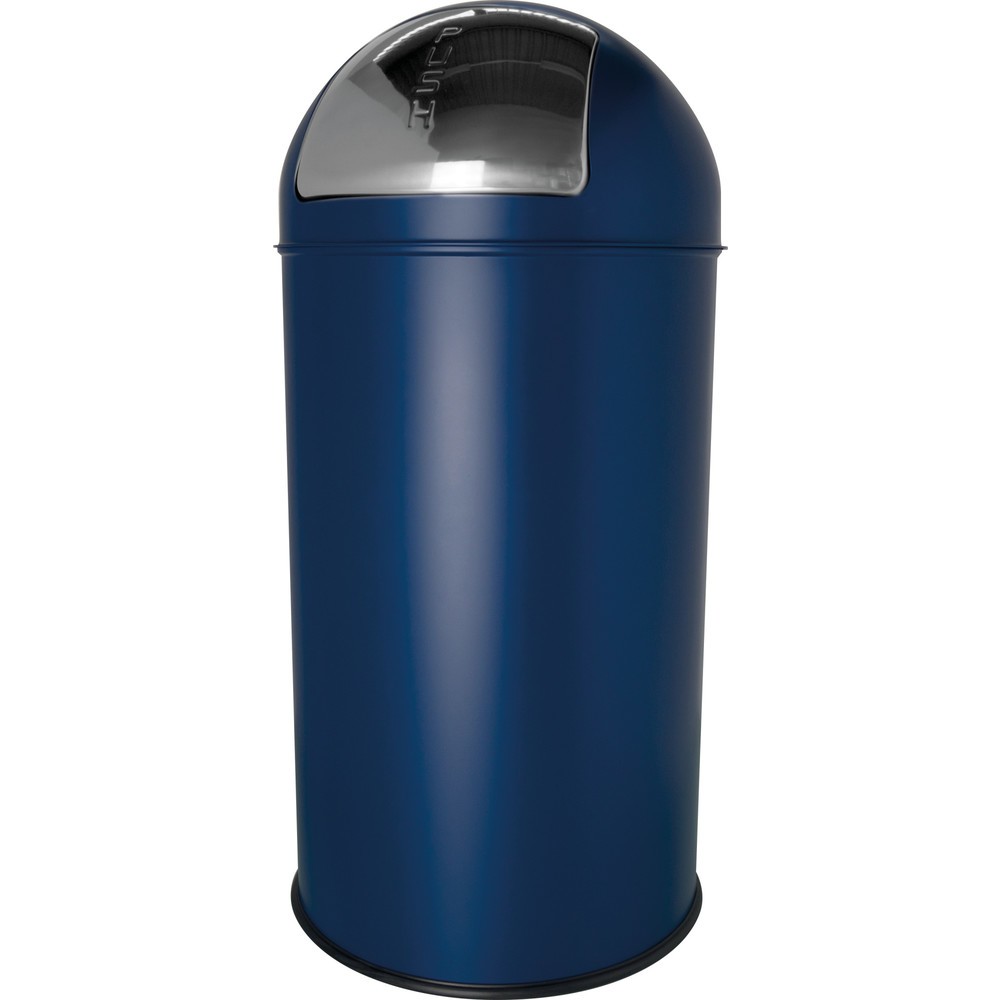 helit Push-Abfallbehälter "the dome“, 50 Liter, blau