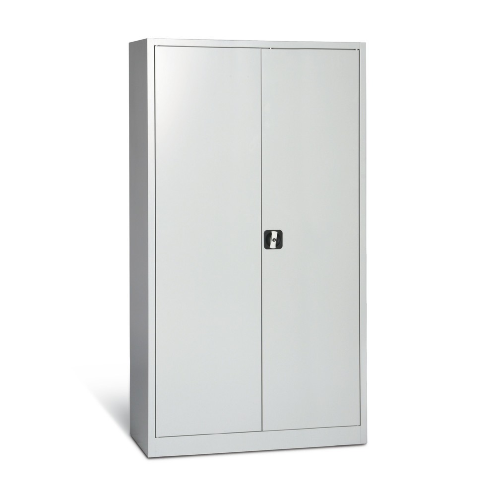 HEMMDAL Armoire à portes battantes d’atelier, H x l x P 1 950 x 1 200 x 600 mm, gris clair/gris clair