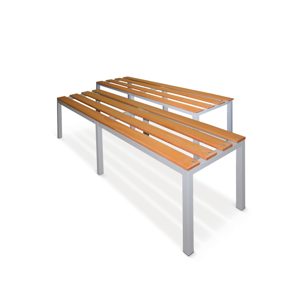 HEMMDAL Banc pour vestiaire avec surface d’assise en bois dur, longueur 1 200 mm