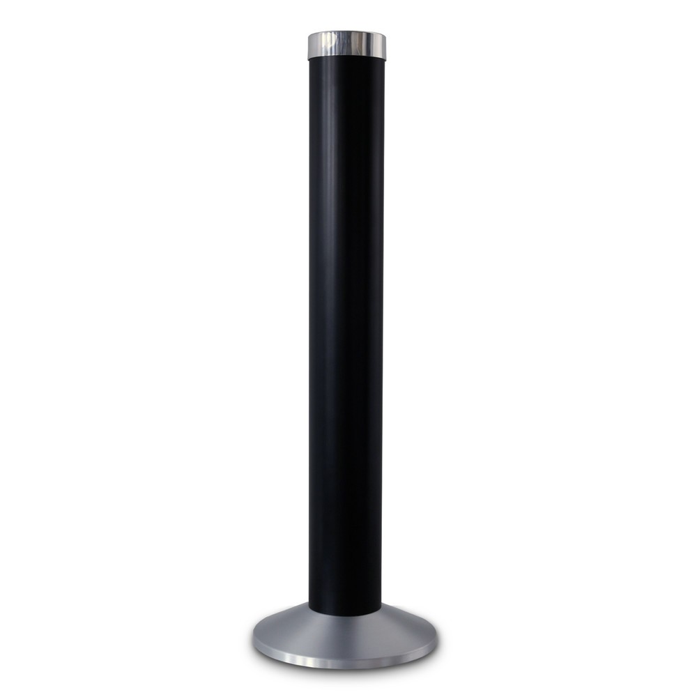 Cendrier sur colonne HEMMDAL en aluminium, noir