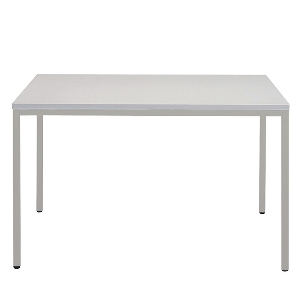 HEMMDAL Table en tube d’acier, l x P : 1 600 x 800 mm, gris clair