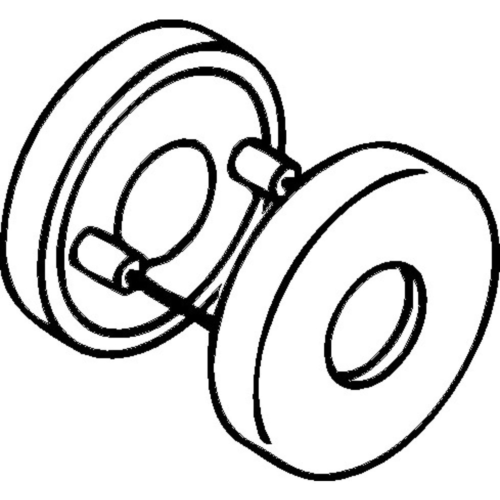 Produktabbildung: HEWI Drückerrosetten-Paar 305.23PBR 99, Schildstärke 10,5 mm rund, Kunststoff 99, rund