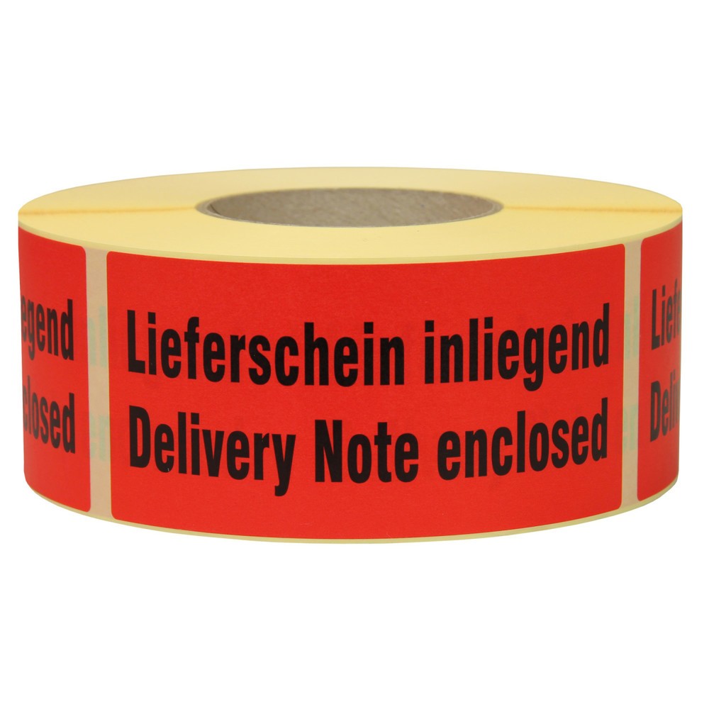 Hinweisetikett "Lieferschein inliegend", LxB 145 x 70 mm, 1 Rolle á 1.000 Stück