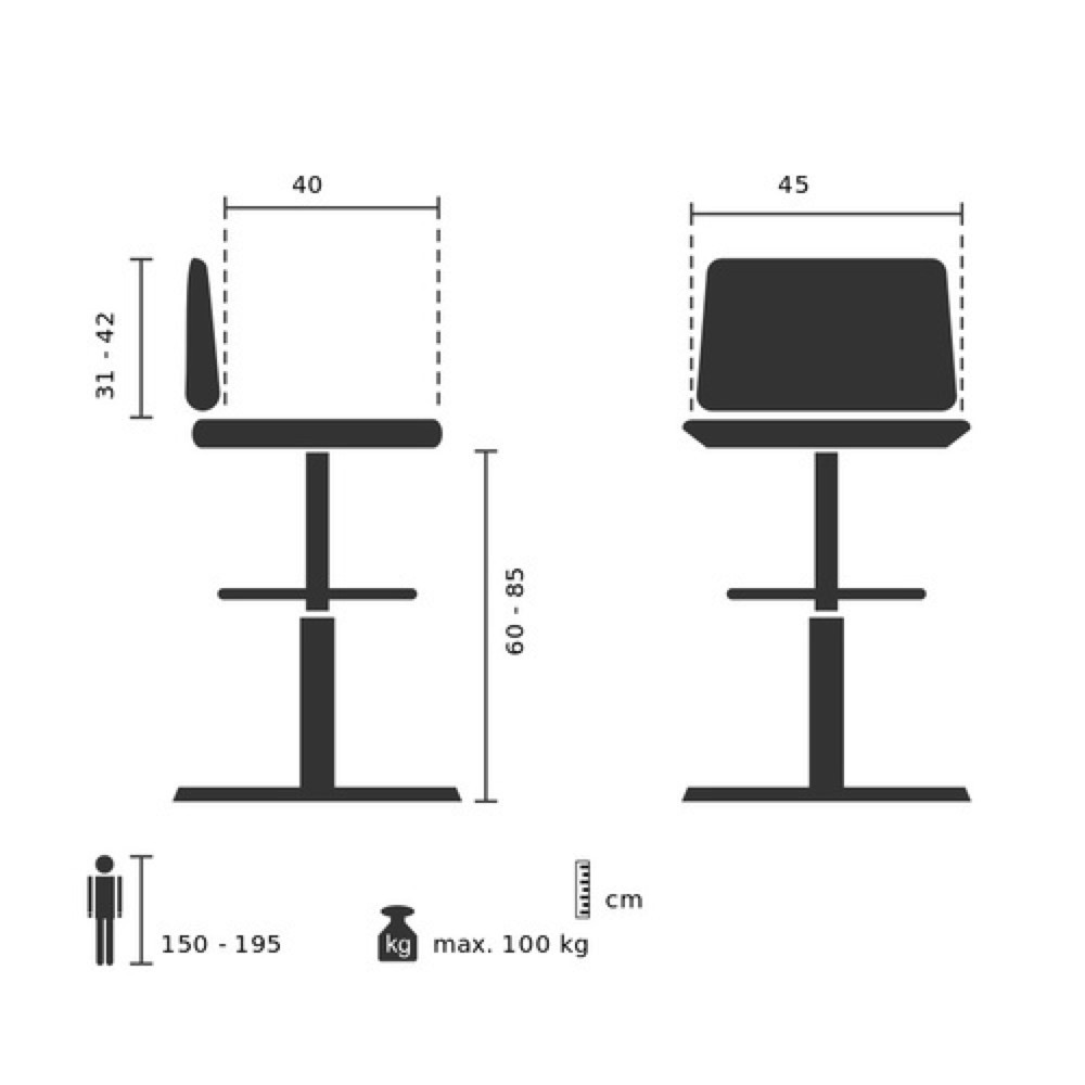 Produktabbildung Nr. 11: Siège de travail / tabouret de travail hjh OFFICE TOP WORK 23 I mousse rigide, noir