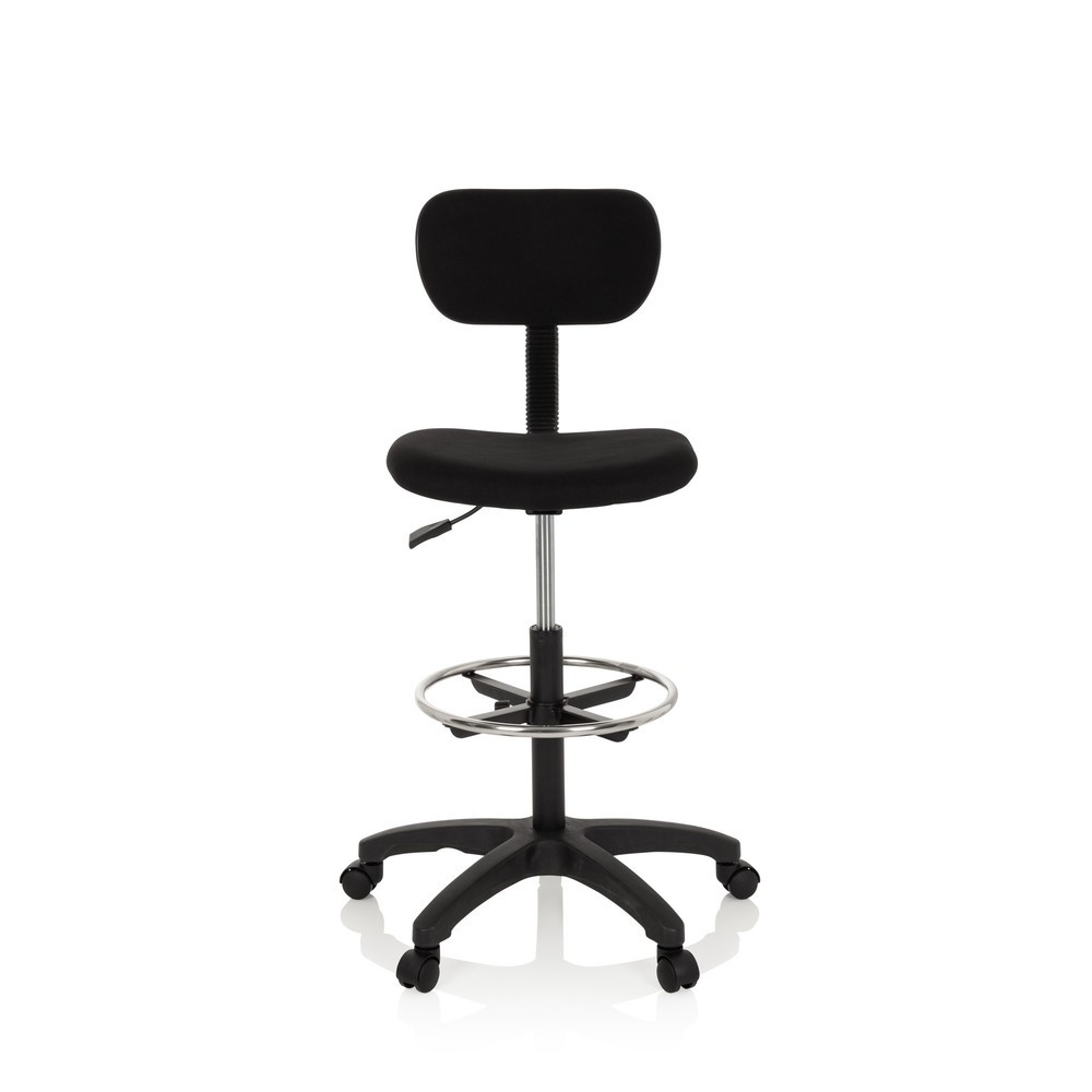 Siège de travail / tabouret de travail hjh OFFICE TOP WORK 05 tissu, noir