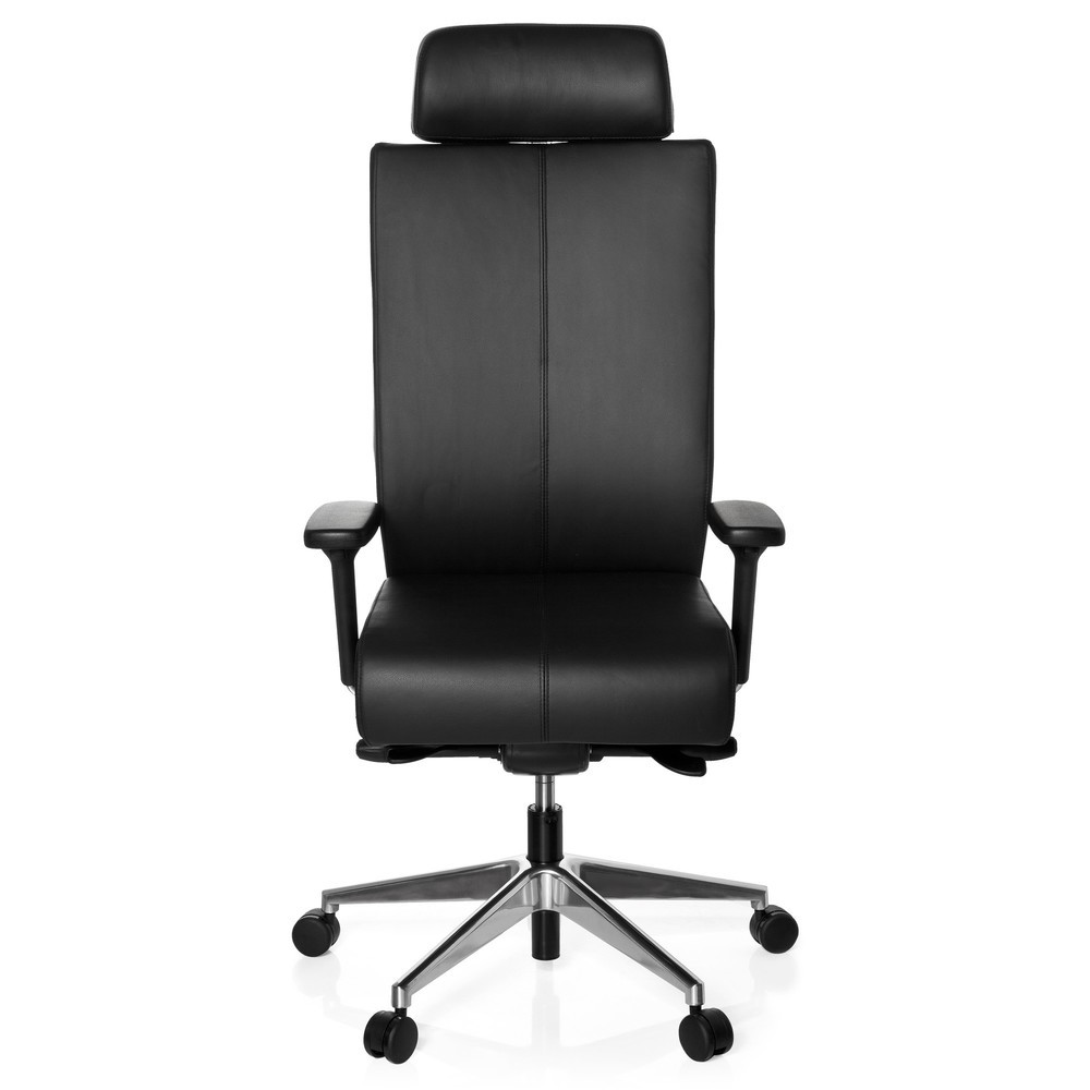 hjh OFFICE Bürostuhl / Drehstuhl PRO-TEC XXL Leder, schwarz