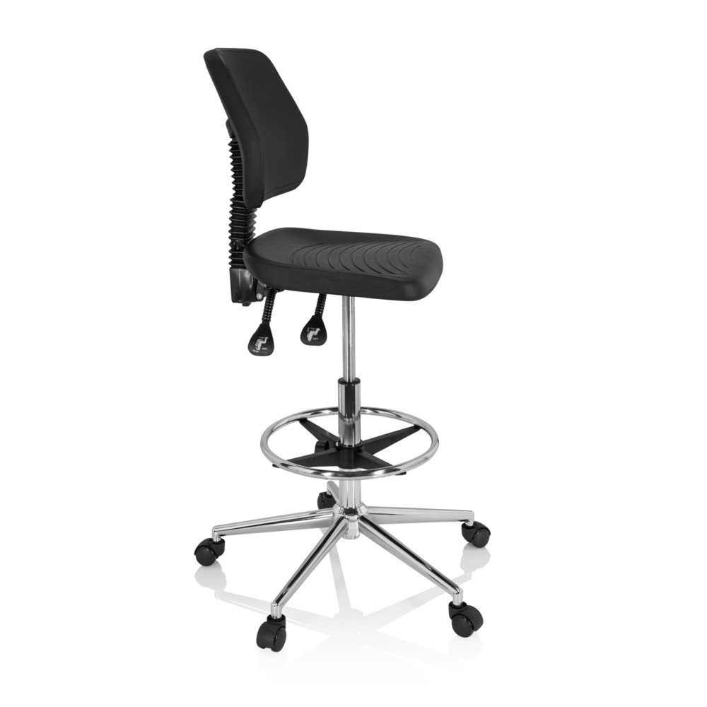 Produktabbildung Nr. 3: Tabouret pivotant / siège de travail hjh OFFICE TOP WORK 11 I mousse rigide, noir