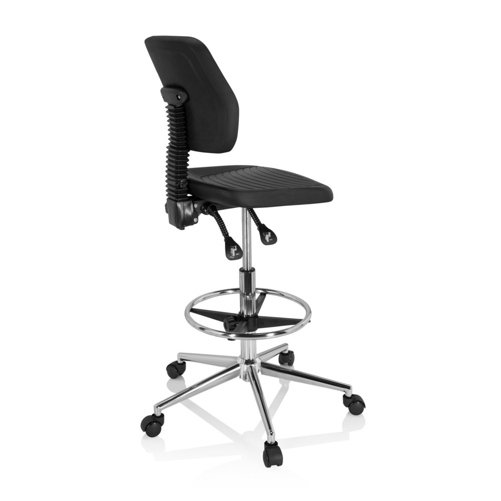 Produktabbildung Nr. 4: Tabouret pivotant / siège de travail hjh OFFICE TOP WORK 11 I mousse rigide, noir