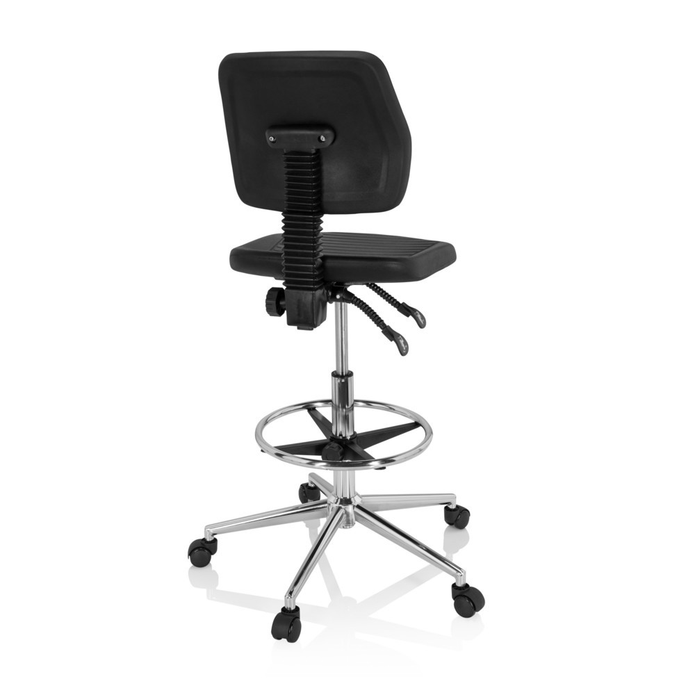 Produktabbildung Nr. 5: Tabouret pivotant / siège de travail hjh OFFICE TOP WORK 11 I mousse rigide, noir