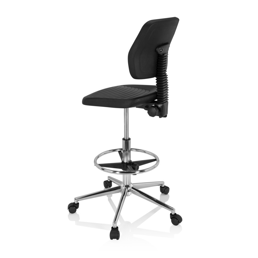 Produktabbildung Nr. 7: Tabouret pivotant / siège de travail hjh OFFICE TOP WORK 11 I mousse rigide, noir