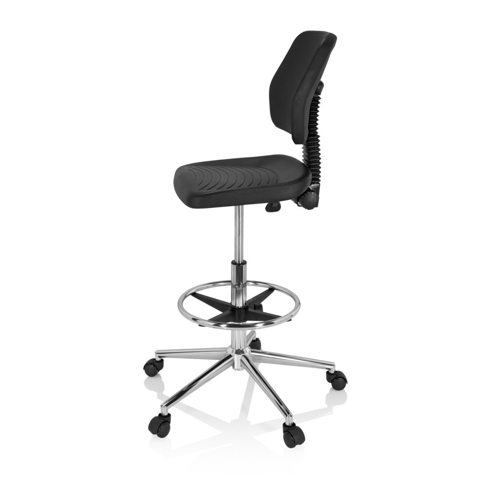 Produktabbildung Nr. 8: Tabouret pivotant / siège de travail hjh OFFICE TOP WORK 11 I mousse rigide, noir