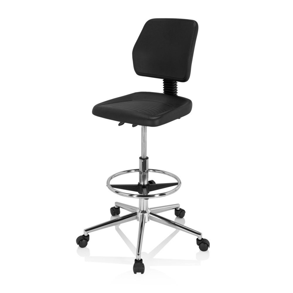 Produktabbildung Nr. 9: Tabouret pivotant / siège de travail hjh OFFICE TOP WORK 11 I mousse rigide, noir