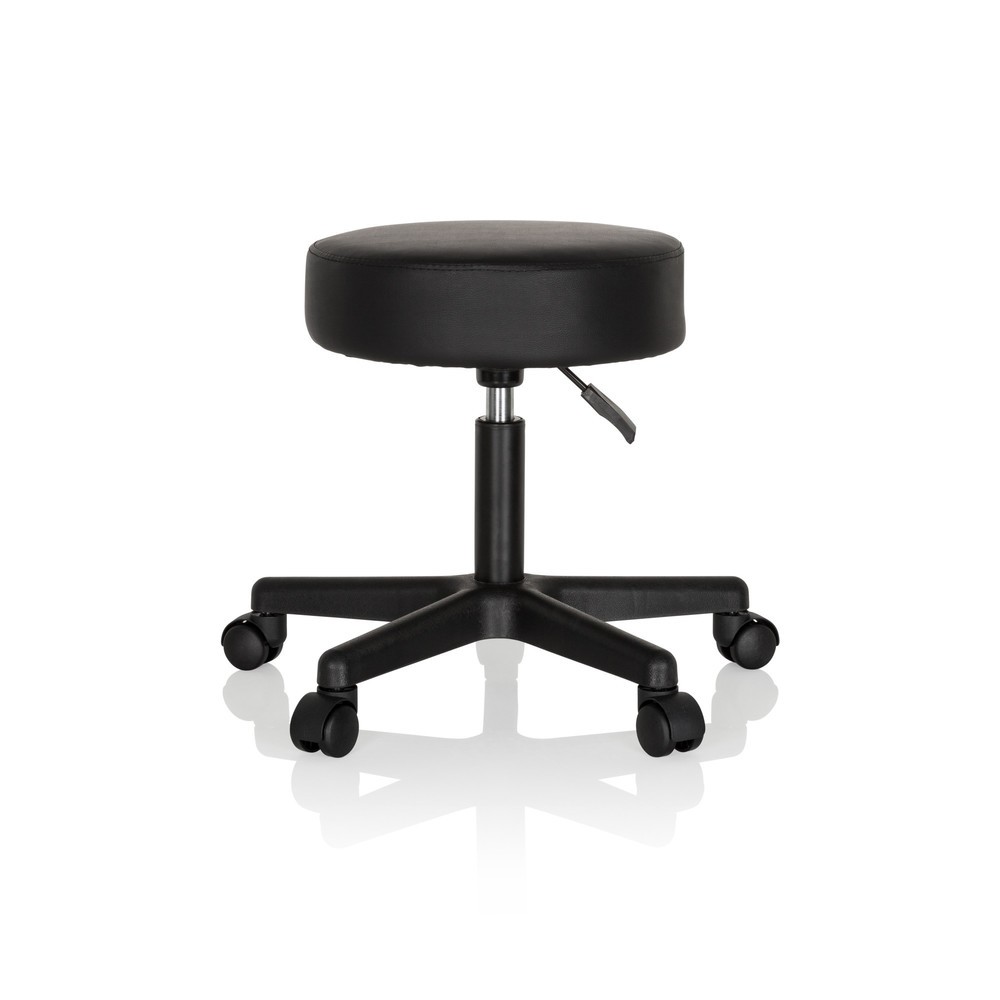 hjh OFFICE Hocker / Drehhocker OPERATOR I Kunstleder, schwarz