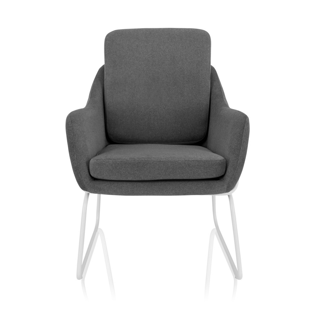 Fauteuil lounge / fauteuil de relaxation hjh OFFICE LAGUNO W tissu gris foncé, 1 place