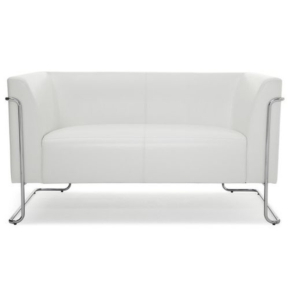 hjh OFFICE Loungesofa CURACAO Kunstleder, 2-Sitzer, weiß