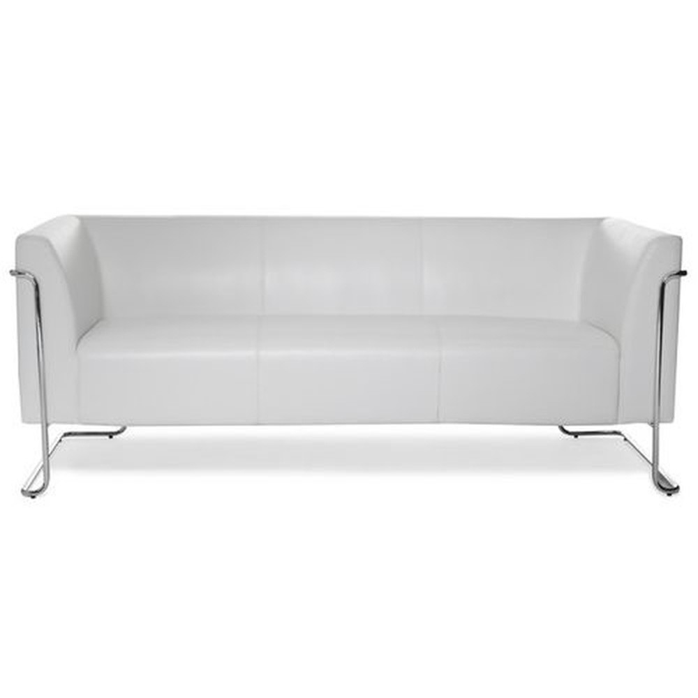 hjh OFFICE Loungesofa CURACAO Kunstleder, 3-Sitzer, weiß