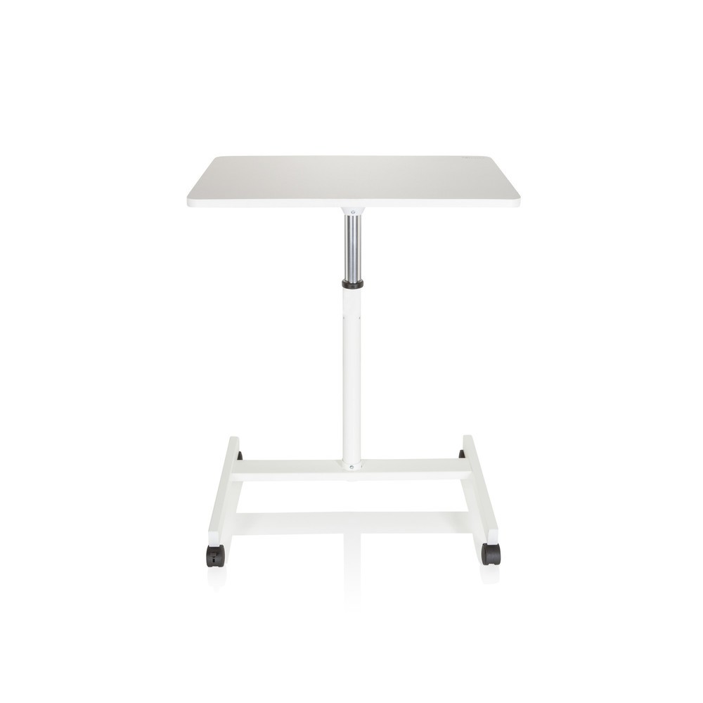 Table haute / support pour ordinateur portable hjh OFFICE STAND VM-SU avec ressort à gaz & roulettes, blanc